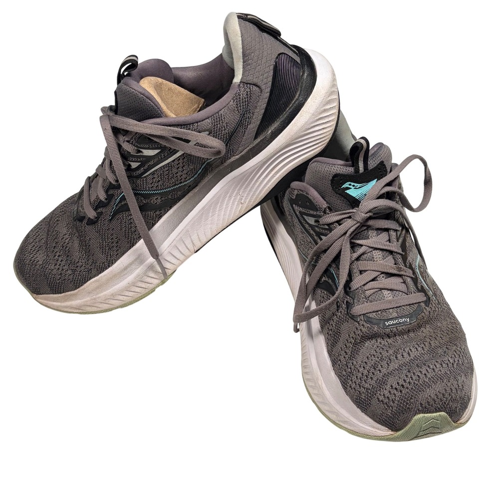Saucony Echelon 9 Running Shoes Size 9 Grey Black‎ S10765-20 PWRRUN Sneakers